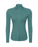 Hot Sale Lulu Feeling Autumn Slim Long Sleeve Outdoor Running Coat 2-12