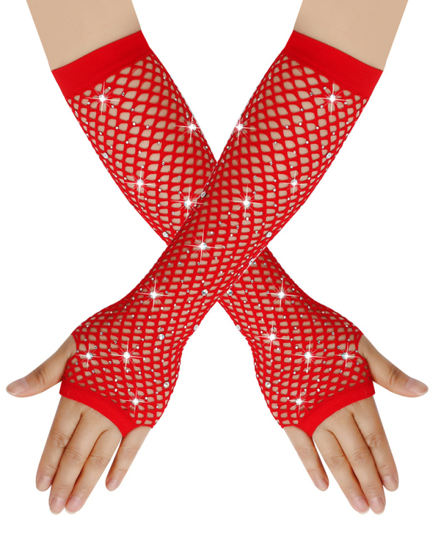 Diamond Fishnet Gloves