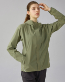 Winter Fall New Outdoor Sports Women's Windproof Waterproof Warm Breathable Plus Fleece Single-Layer Long Sleeve Soft Hooded Coat Jacket