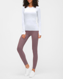 Top Sale Autumn Crew Neck Long Sleeve Sports Yoga Women T-shirt 4-10