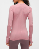 Top Sale Autumn Crew Neck Long Sleeve Sports Yoga Women T-shirt 4-10