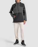 Autumn Colorblock Climb Outdoor Sports Waterproof Long Sleeve Half-Zip Pullover S-XL
