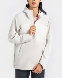 Autumn Colorblock Climb Outdoor Sports Waterproof Long Sleeve Half-Zip Pullover S-XL