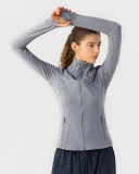 Autumn Winter New Slim Long Sleeve Zipper Outdoor Running Sports Coat 2-12