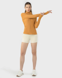 Hot Sale Lulu Feeling Autumn Slim Long Sleeve Outdoor Running Coat 2-12