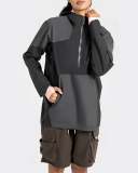 Autumn Colorblock Climb Outdoor Sports Waterproof Long Sleeve Half-Zip Pullover S-XL