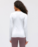 Top Sale Autumn Crew Neck Long Sleeve Sports Yoga Women T-shirt 4-10