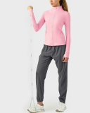 Hot Sale Lulu Feeling Autumn Slim Long Sleeve Outdoor Running Coat 2-12