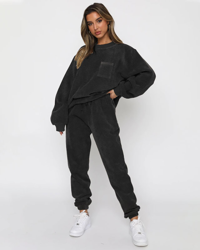 Winter Sporty Women Ladies Two Piece Pant Set S-XXL