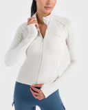 New Standing Collar High Elastic Tight Sports Breathable Running Fitness Yoga Long Sleeve Coat 4-12