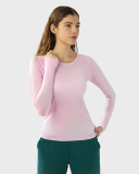 Top Sale Autumn Crew Neck Long Sleeve Sports Yoga Women T-shirt 4-10