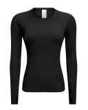 Top Sale Autumn Crew Neck Long Sleeve Sports Yoga Women T-shirt 4-10