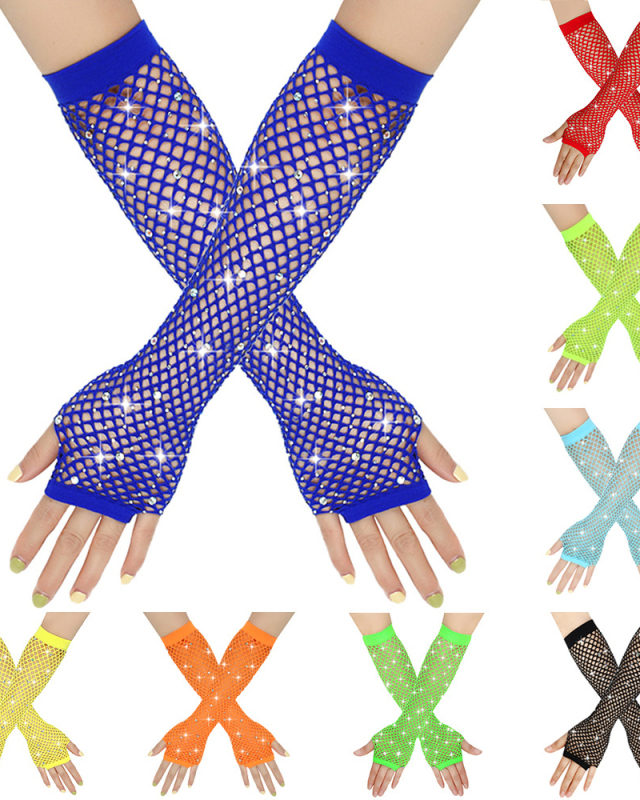 Diamond Fishnet Gloves