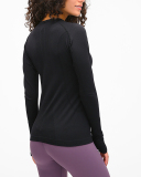 Top Sale Autumn Crew Neck Long Sleeve Sports Yoga Women T-shirt 4-10