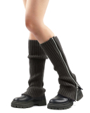 Autumn and Winter Pile Socks Knit Leg Cover Zipper Boots Socks MOQ 3pairs