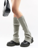 Autumn and Winter Pile Socks Knit Leg Cover Zipper Boots Socks MOQ 3pairs