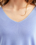 Woman V Neck Solid Color Fashion Long Sleeve Sweater Pants Two Piece Sets One Size