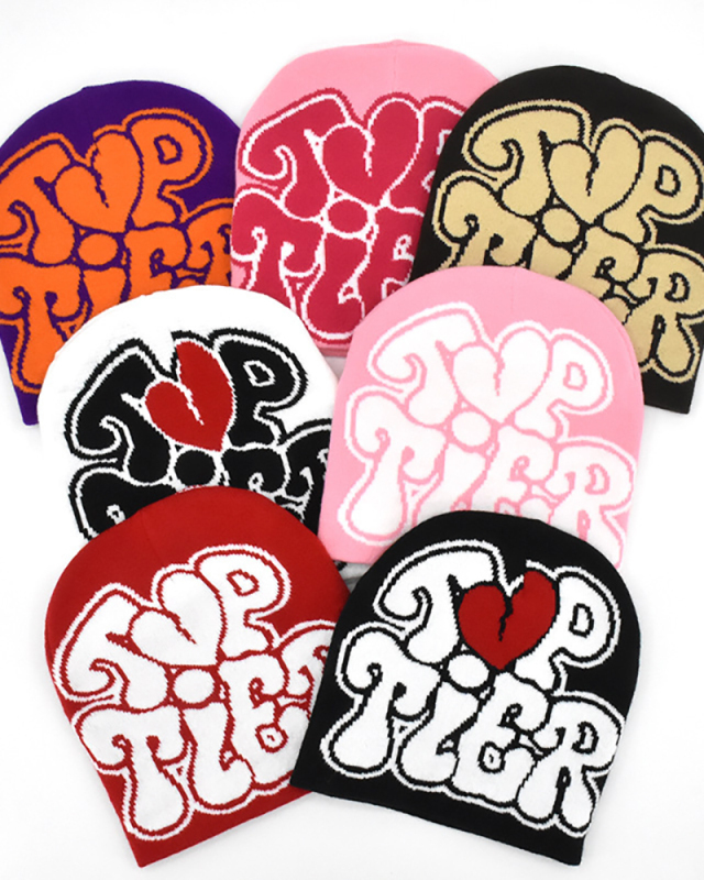 Hip-Hop Style Street Exaggerated Knit Cap Letters Jacquard Fashion Warm Hat