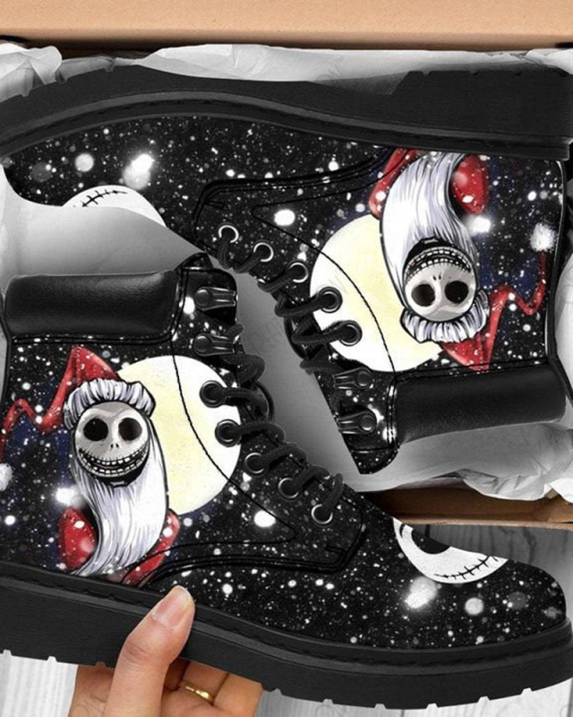 Halloween Boots Fall And Winter Work Boots Cartoon Printing Boots