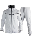 Men's Long Sleeve Colorblock Fashion Two Piece Sports Pants Sets