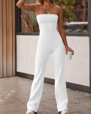 New Slim Sleeveless Solid Dance Sport Fitness Wide Leg Yoga Jumpsuit S-XL