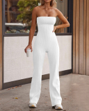 New Slim Sleeveless Solid Dance Sport Fitness Wide Leg Yoga Jumpsuit S-XL