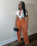Women Cotton Casual Hollow Out High Waist Pants S-2XL