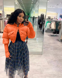Hot Sale Long Slim Sleeve Mini Jacket Gray Pink Green Blue Orange S-XL