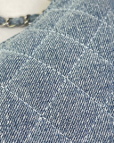 Fashion Diamond Check Chain Crossbody Bag Blue Black