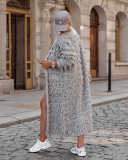 Fringe Women Knitted Long Sweater Coat S-XXL