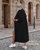 Fringe Women Knitted Long Sweater Coat S-XXL