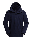 Detachable Two Piece Sets Windproof Waterproof  Inside Fleece Men's  Long Sleeve Jacket S-4XL
