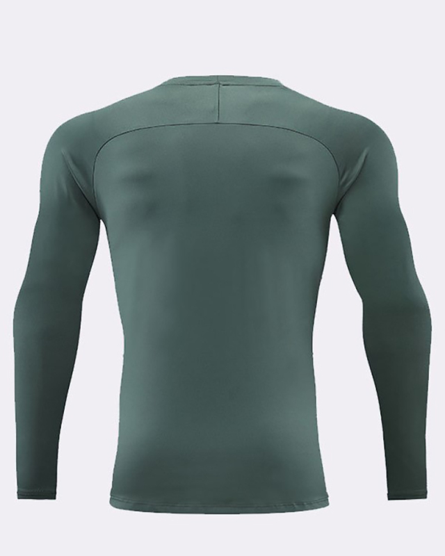 Sports Long Sleeve Crew Neck Men's Autumn Running Top M-3XL