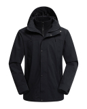 Detachable Two Piece Sets Windproof Waterproof  Inside Fleece Men's  Long Sleeve Jacket S-4XL