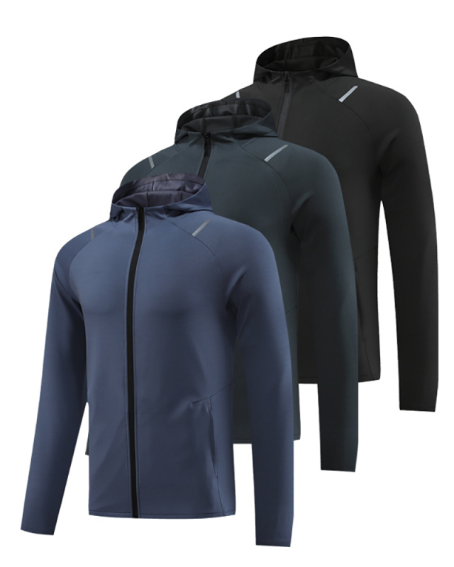 Men's Autumn New Long Sleeve Hoodies Running Casual Outside Training Coat M-3XL