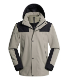 Detachable Two Piece Sets Windproof Waterproof  Inside Fleece Men's  Long Sleeve Jacket S-4XL