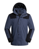 Detachable Two Piece Sets Windproof Waterproof  Inside Fleece Men's  Long Sleeve Jacket S-4XL