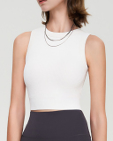 Seamless Fixed Bra Solid Color Women Sports Vest S-XL(With Pad)