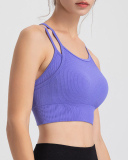 New Double Strap Running Sports Women Vest S-XL(With Pad)