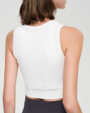 Seamless Fixed Bra Solid Color Women Sports Vest S-XL(With Pad)