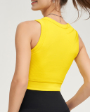 Seamless Fixed Bra Solid Color Women Sports Vest S-XL(With Pad)