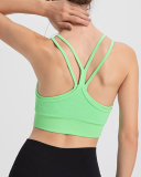 New Double Strap Running Sports Women Vest S-XL(With Pad)