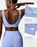 Women Long Sleeve Slim Coat Fashion Bra High Waist Pants Yoga Three Piece Sets S-XL