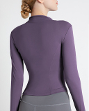 Multicolor Available Solid Color Long Sleeve Slim Fitness Sports Coat S-3XL