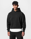 Hot Sale Fashion Men's Running Fitness Long Sleeve Pullover Hoodies Side Pocket Pants Two Pieces Set S-2XL