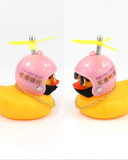 Car Cycling Decoration Wearing Helmet Tiktok Small Yellow Duck