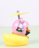 Car Cycling Decoration Wearing Helmet Tiktok Small Yellow Duck