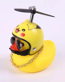 Car Cycling Decoration Wearing Helmet Tiktok Small Yellow Duck