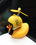Car Cycling Decoration Wearing Helmet Tiktok Small Yellow Duck