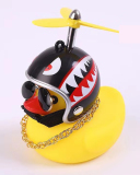 Car Cycling Decoration Wearing Helmet Tiktok Small Yellow Duck